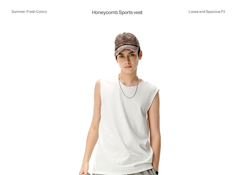 Newin - Ademende honingraat tanktop