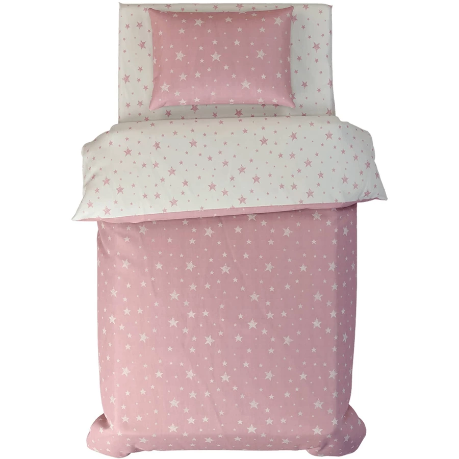 hibboux® Bettwäsche-Set Star Baby Duvet Cover Set Rose