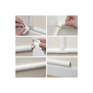 D-line Accessoireskit voor 20/10mm D-line Goot Wit