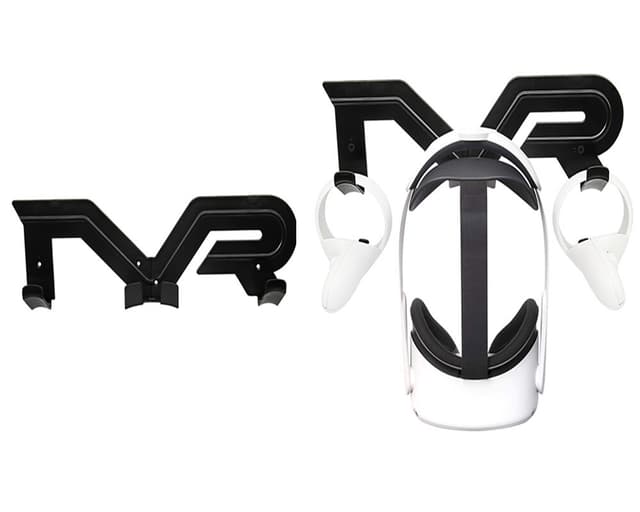 VR vægmonteret opbevaringsstativkrog til Oculus Quest 1/2/Rifts Sort