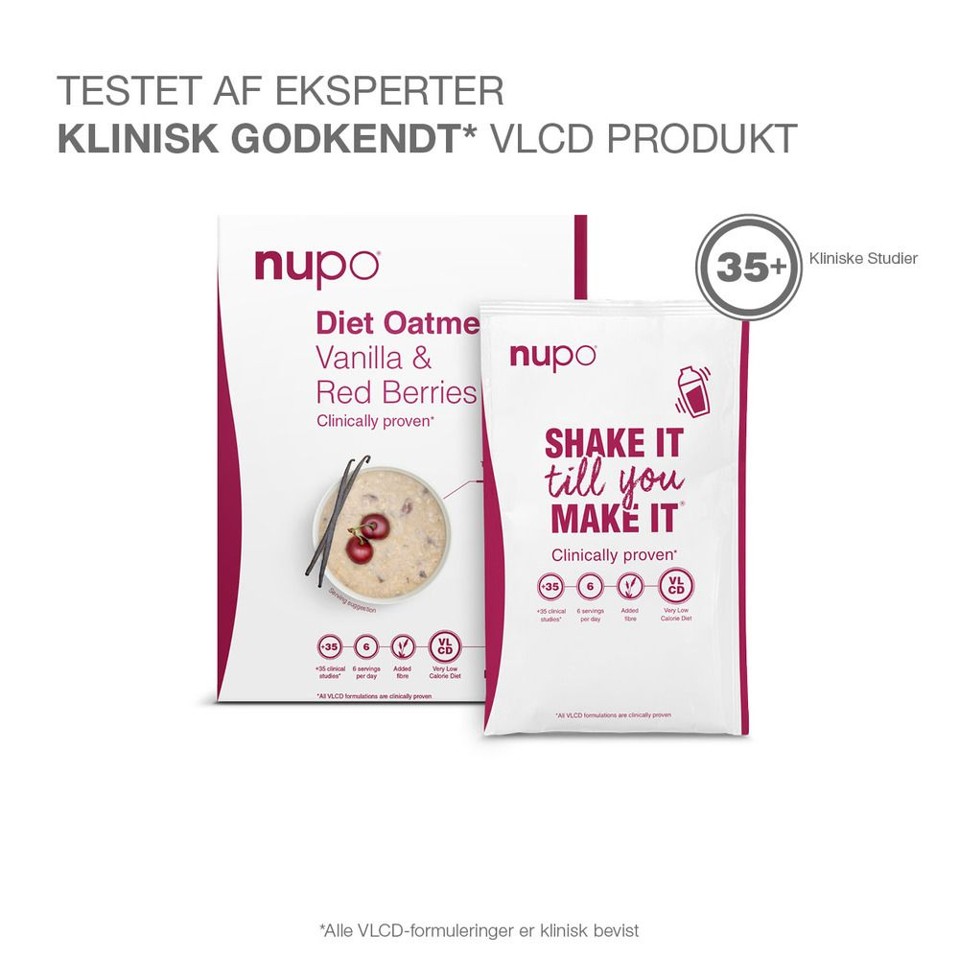 Nupo - Diet Oatmeal Vanilla Red Berries 12 Portioner
