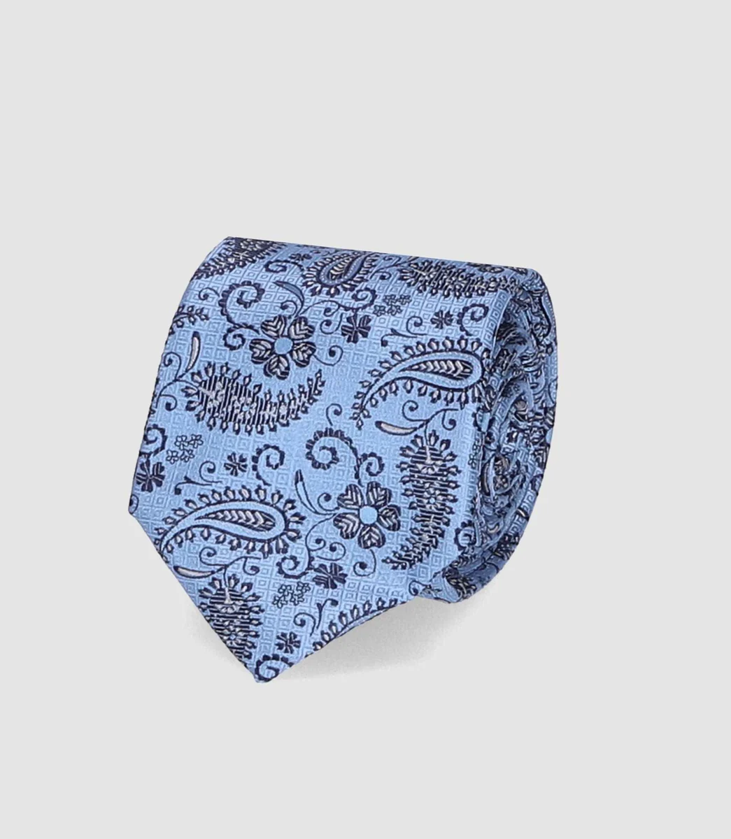 Cravate basique 7cm bleu ciel THOMAS