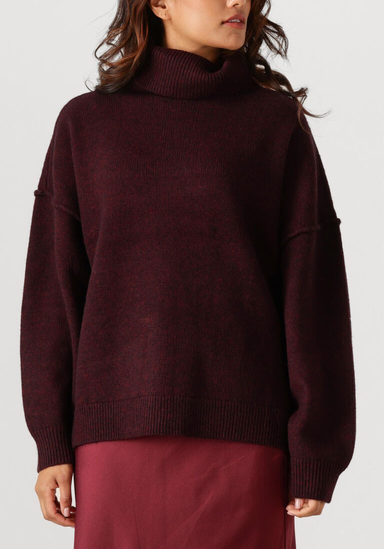 bordeaux co'couture trui maja slit rollneck knit