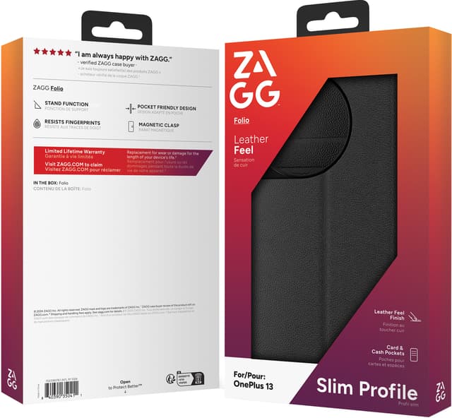 Zagg OnePlus 13 pungetui (sort)
