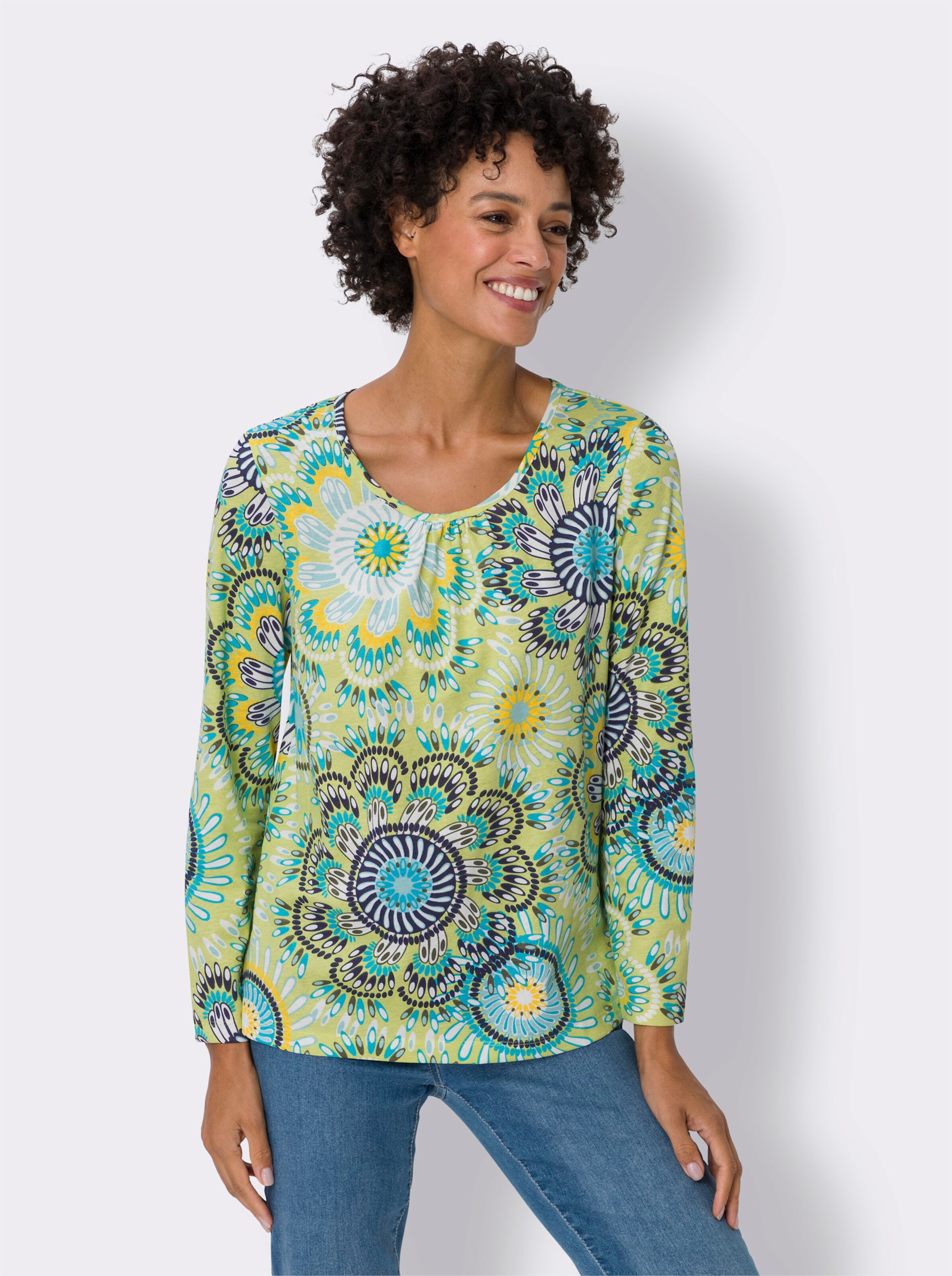 Langarmshirt aus reiner Baumwolle