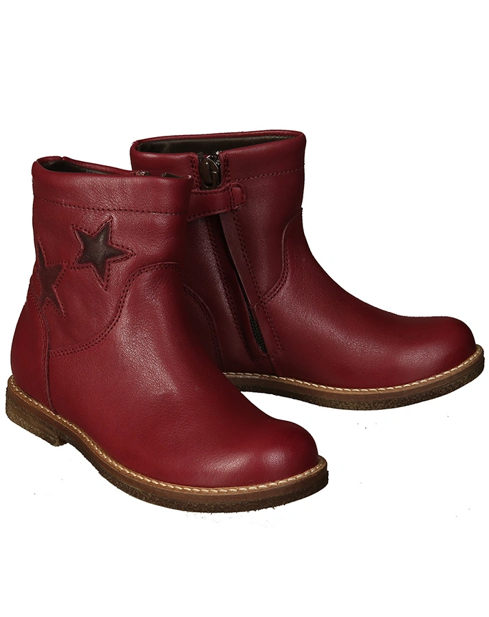 Leder-Boots STERNSTUNDE in bordeaux