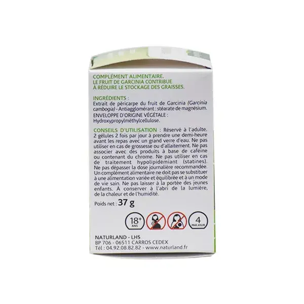 Naturland Garcinia 75 cápsulas vegetais