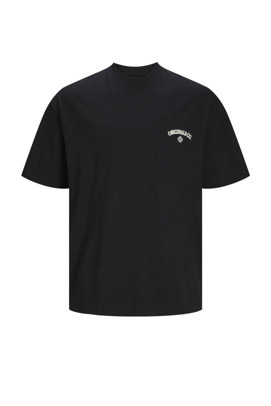 JACK & JONES T-shirt JORSANTORINI met backprint zwart