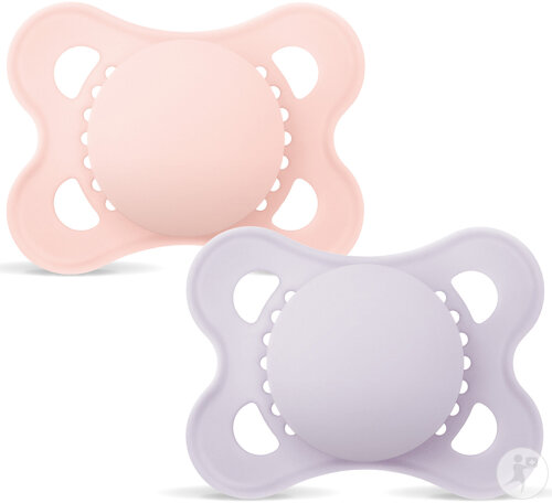 Mam Baby Sucette Original Start Silicone 0-2 Mois Plain Rose 2 Pièces