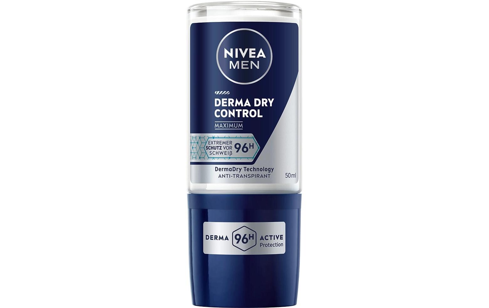 Deo Roll-on Derma Dry Control Maximum Male 50 mlDerma Control Clinical für 96 Stunden Schweiss- und Geruchsschutz