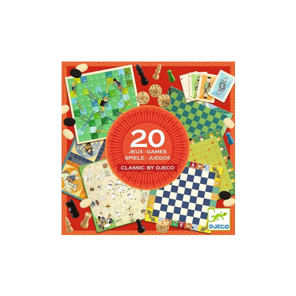 Coffret 20 Jeux Classiques Djeco