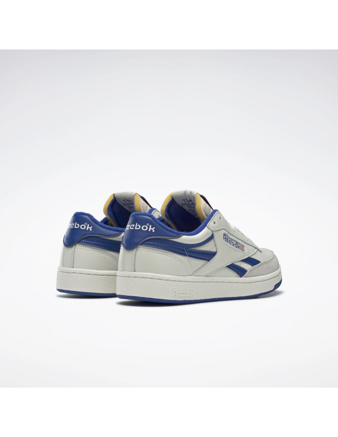 reebok sneakers mixte club c revenge vintage cuir blanc/bleu
