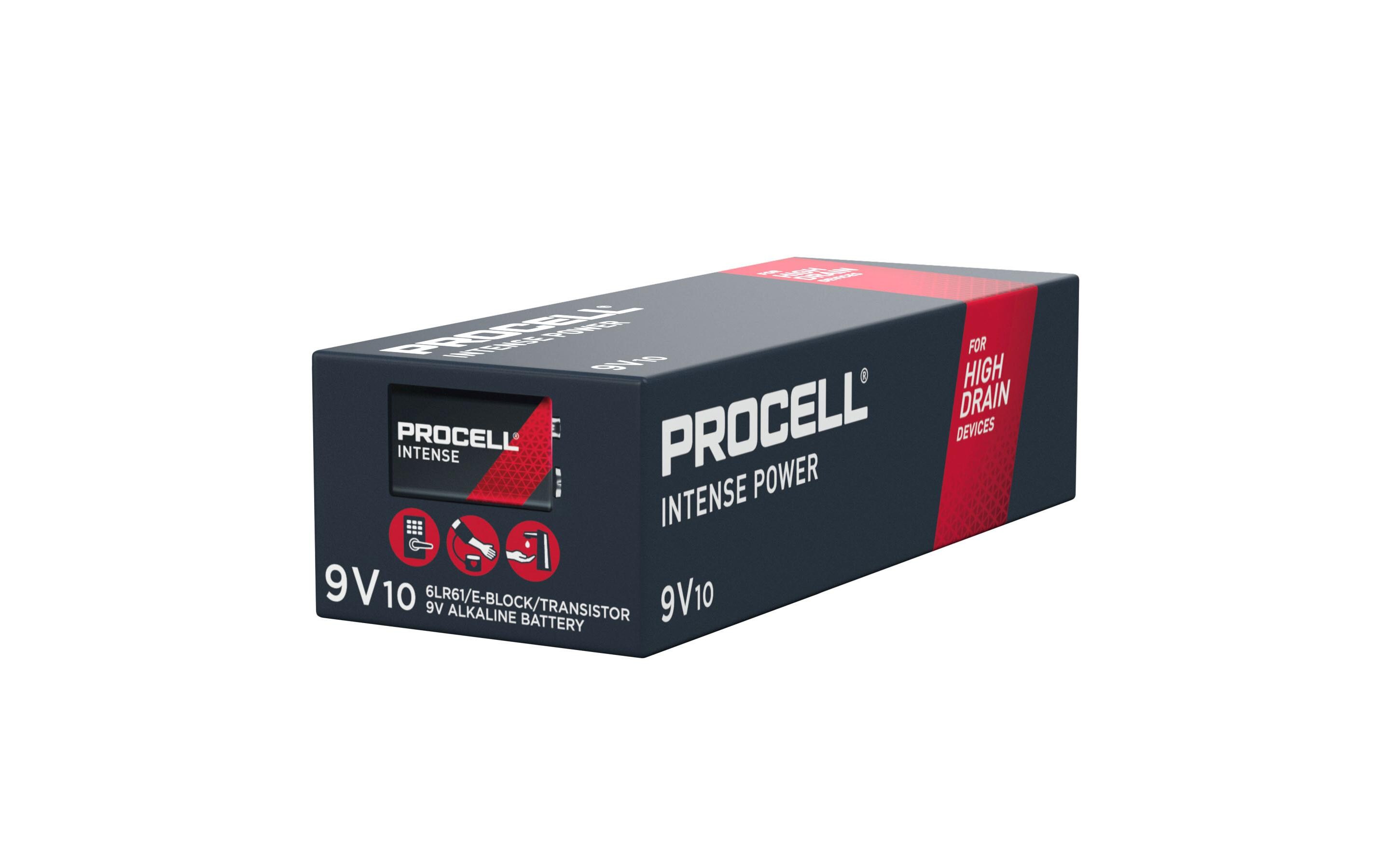 Batterie Industrial Prof. Alkaline 9V E-Block , 10 StückProfessionelle Alkaline-Batterien