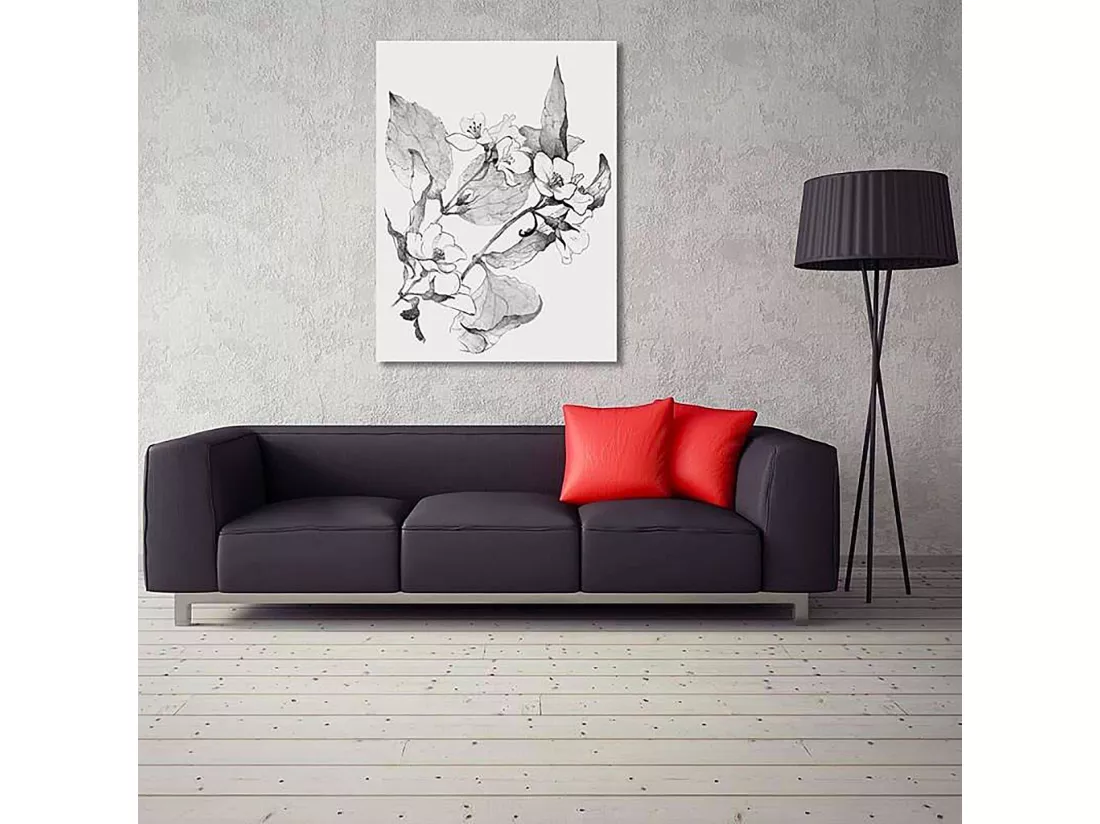 Tableau branches en fleurs - 70 x 100 cm