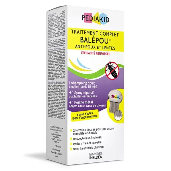 Pediakid Tratamento Completo Balépou Antipiolhos e Lêndeas