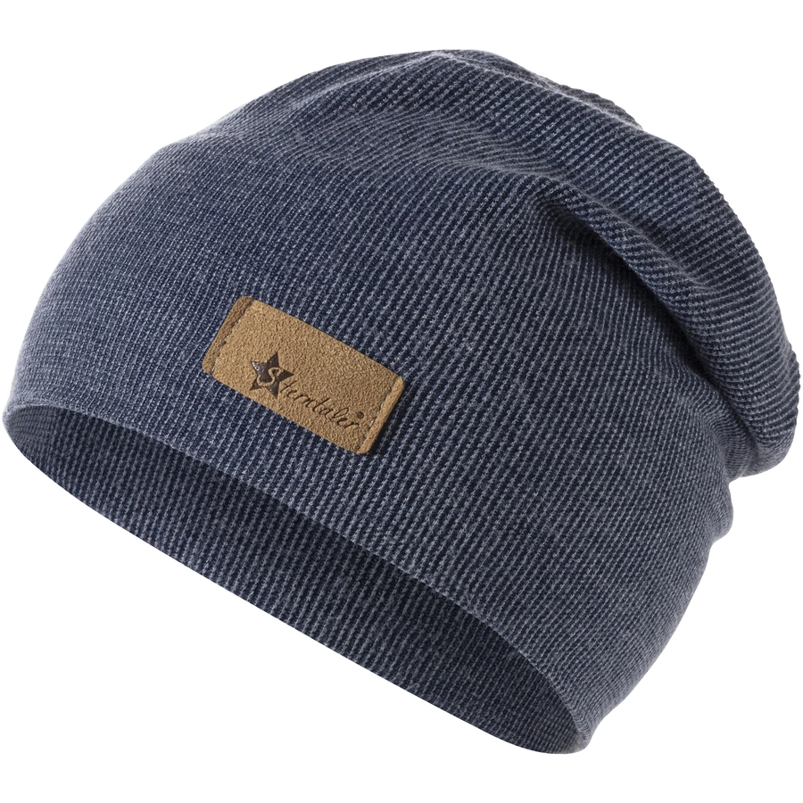Sterntaler Slouch-Beanie Rippen marine