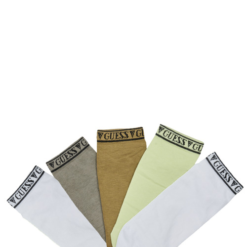 Guess - NJFMB SNEAKERS SOCKS X5 - Noir / Blanc / Kaki / Gris / Gris