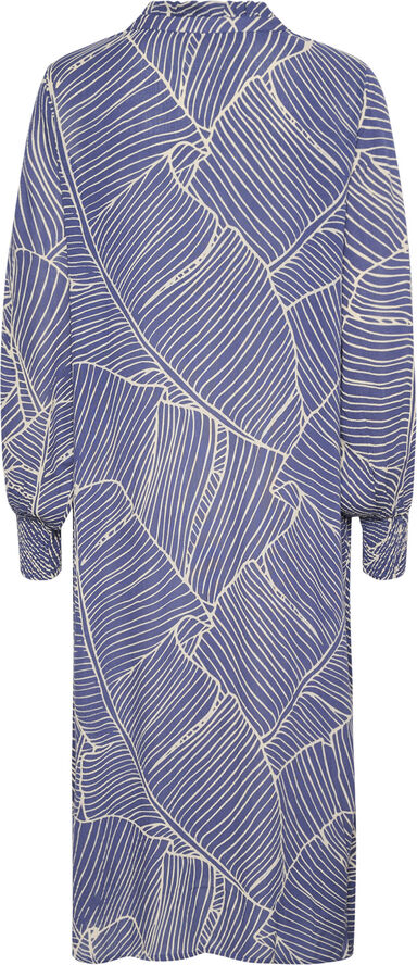Kaffe KAgenette Amber Dress Indigo blue/turtledove leaf