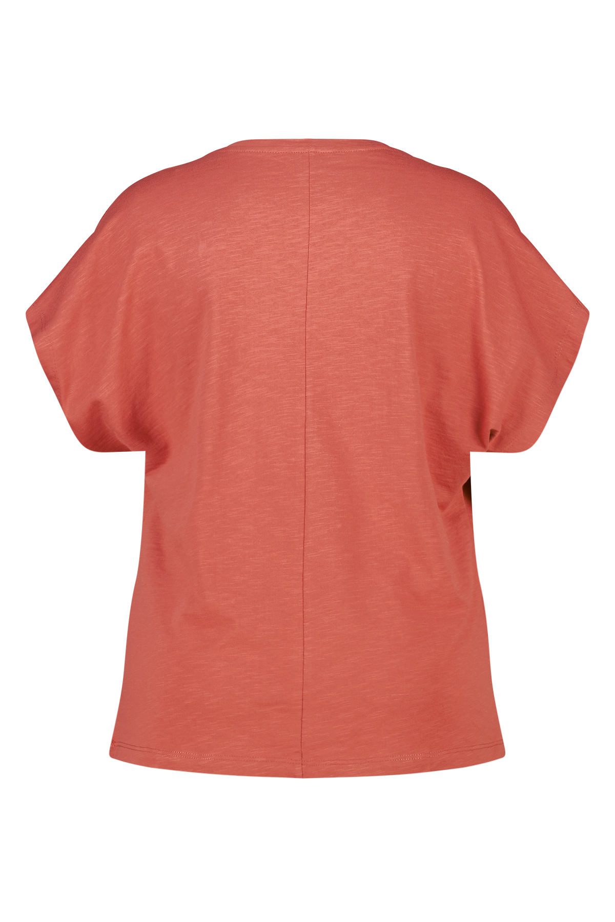 T-shirt met borduursel Steen rood
