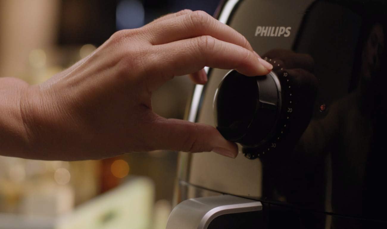 Fritadeira sem óleo Philips Premium XXL com tecnologia de remoção de gordura, preta, HD9630/98