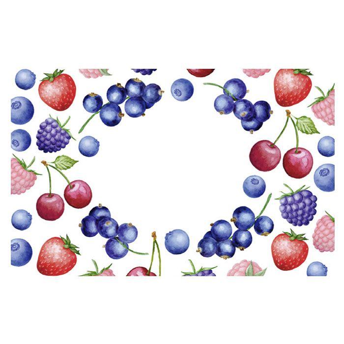 Etiquettes à confiture x 100 - Motifs fruits rouges Chevalier diffusio