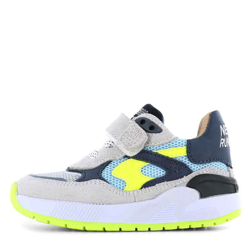 Shoesme grijs-gele sneaker Leer, Microleer | Jongens schoenen