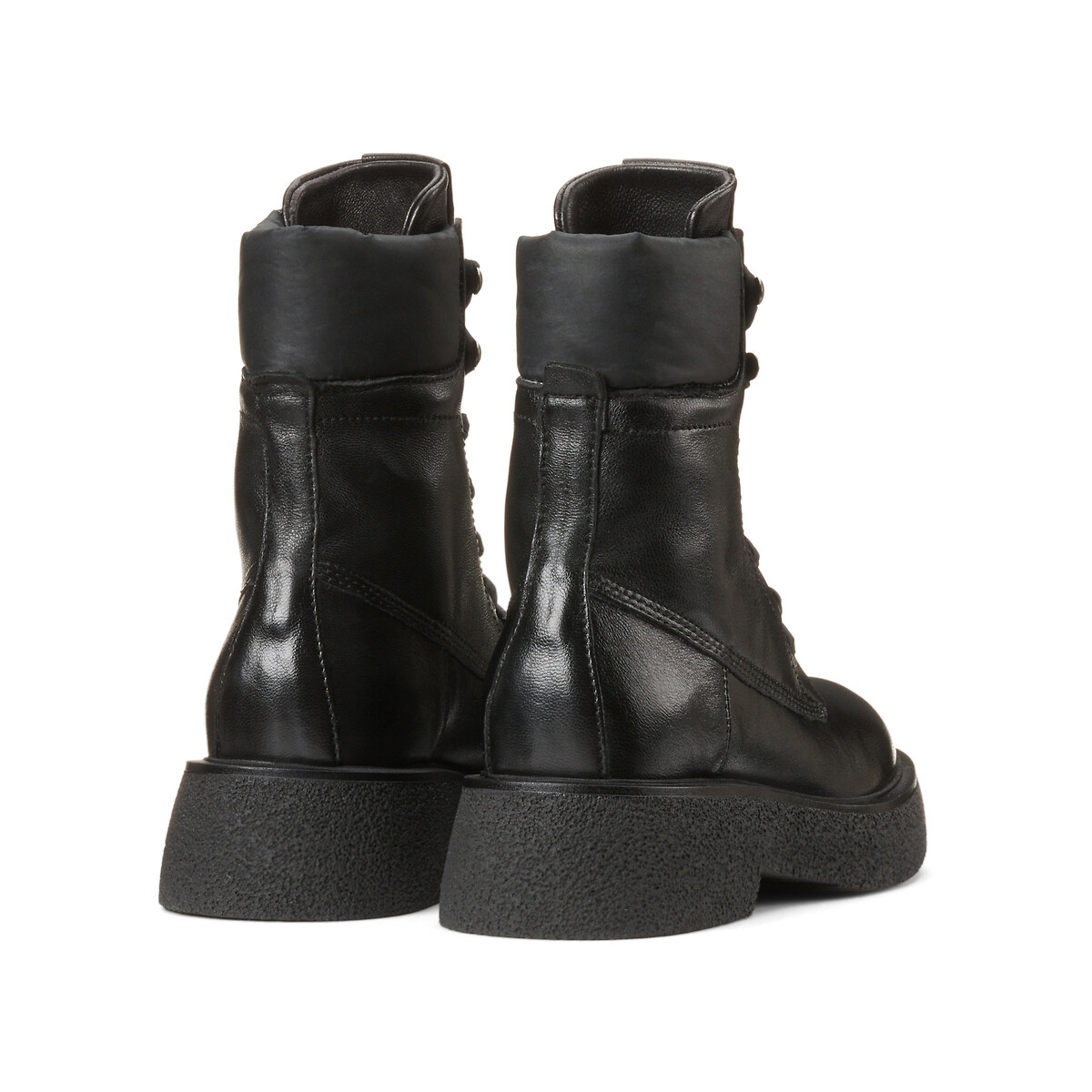 MJUS<br>Botas de tornozelo em couro com cadarços