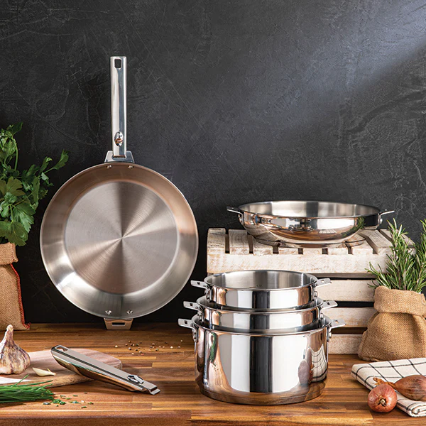 Poêle tout inox Clips’inox 24 cm Mathon