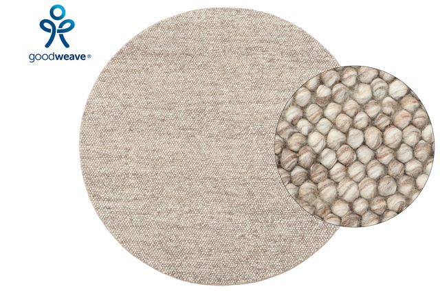 LeGer Home by Lena Gercke Teppich »Ainhoa, handgewebt, Wolle« rund 12 mm Höhe Teppich, Wohnzimmer, Schlafzimmer, Esszimmer