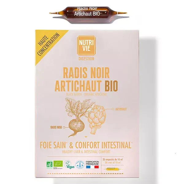 Nutrivie Radis Noir Artichaut Bio 20 ampoules