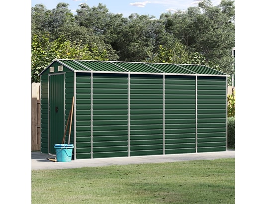 VIDAXL - Abri de jardin vert 191x385x198 cm acier galvanisé