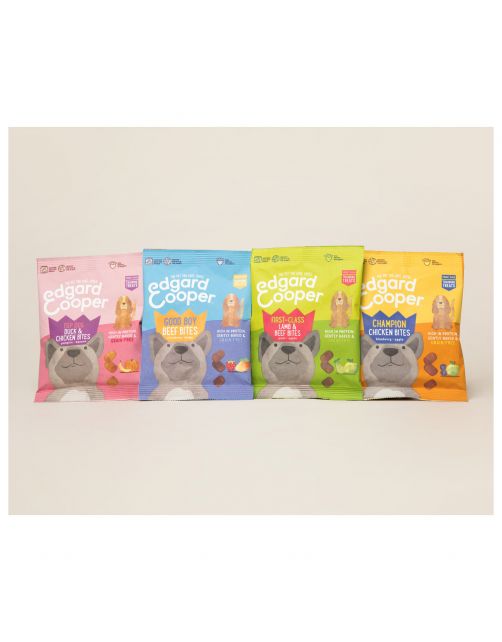 Edgard&Cooper Duck & Chicken Bites - Hondensnacks - Eend Kip Pompoen 50 g