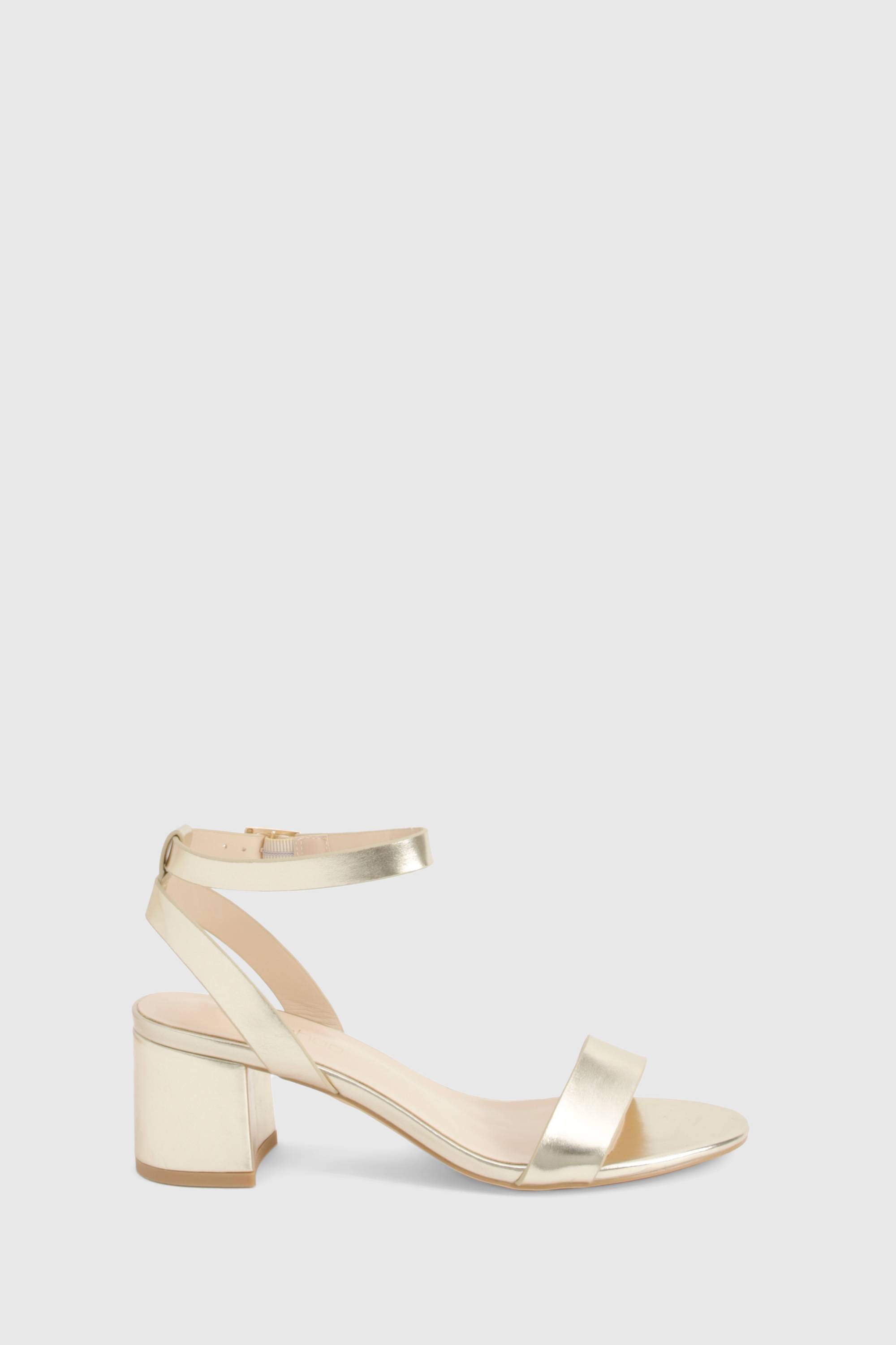 boohoo Talons bas à bloc métalliques discrets