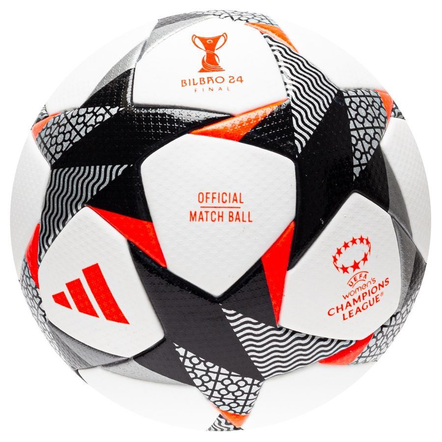 adidas Ballon Champions League Bilbao 2024 Pro Ballon de Match Femme - Blanc/Noir/Rouge