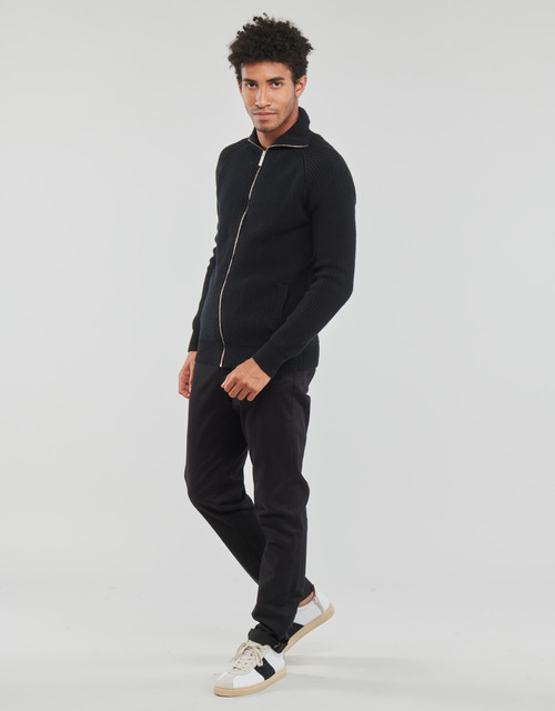 Harrington - ZIPPED TRUCKER SWEATER - Noir