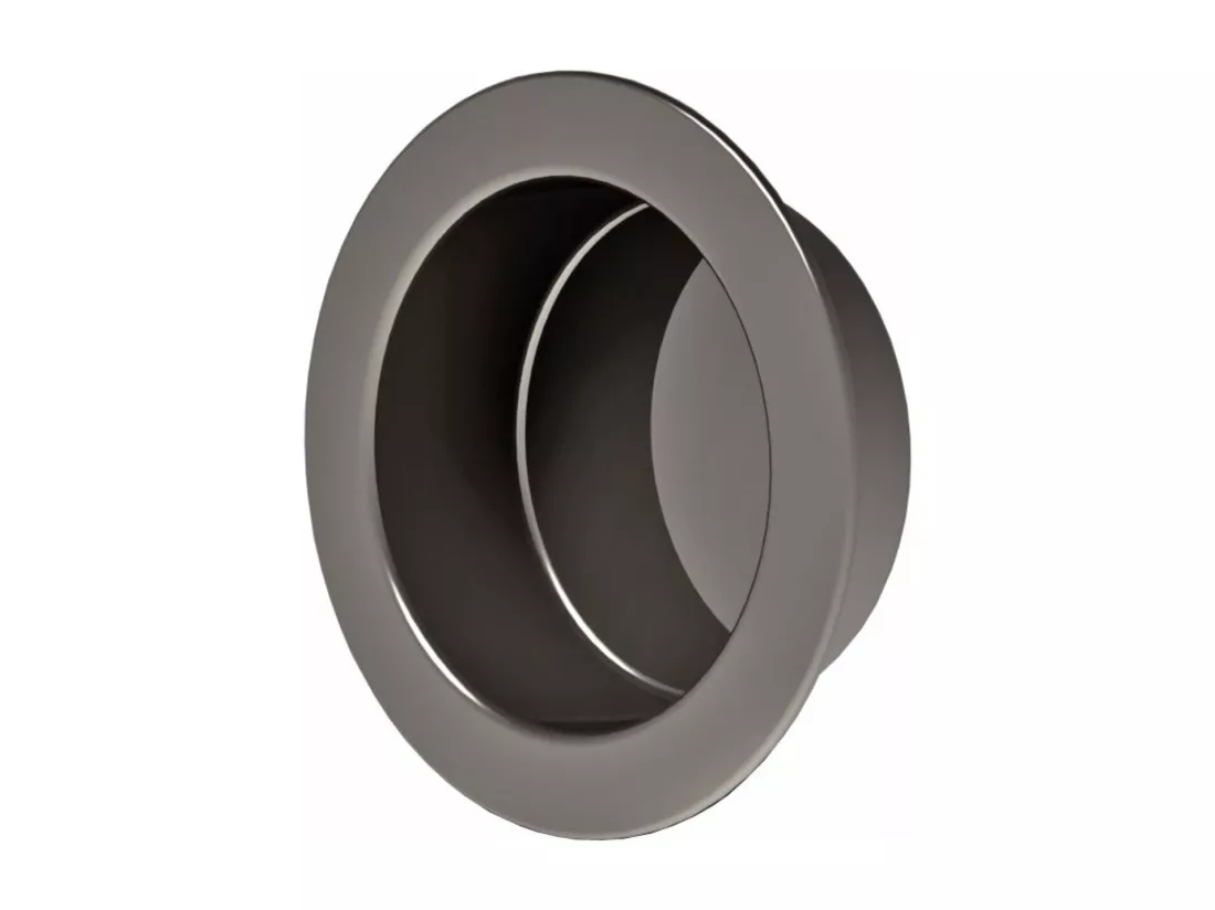 Porte Coulissante Telia Noir 4 Panneaux H204 X L83 + Rail Alu Et 2 Coquilles Gd Menuiseries