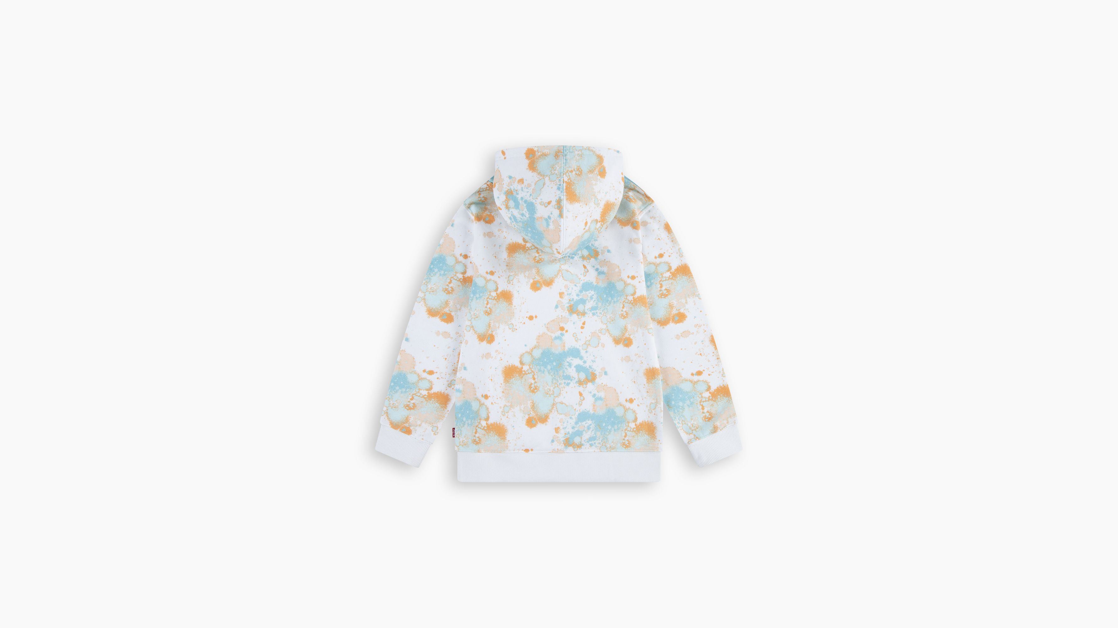 Enfant sweat-shirt à capuche Splatter Print - Bright White - Blanc