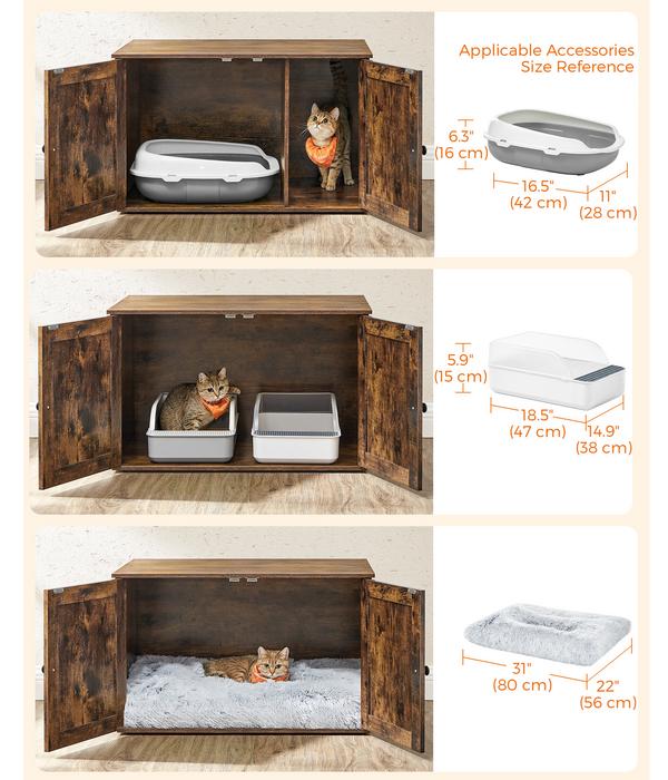 Feandrea Katzenklo-Schrank mit Türen, ca.