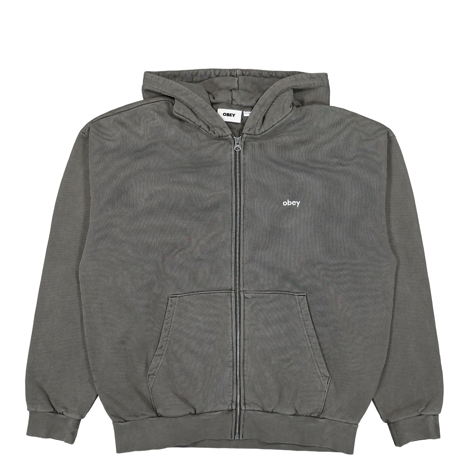 Obey<br>Lowercase Pigment Zip Hoodie