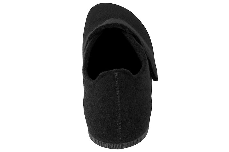 NEW FEET HJEMMESKO I SORT MELERET ULD
