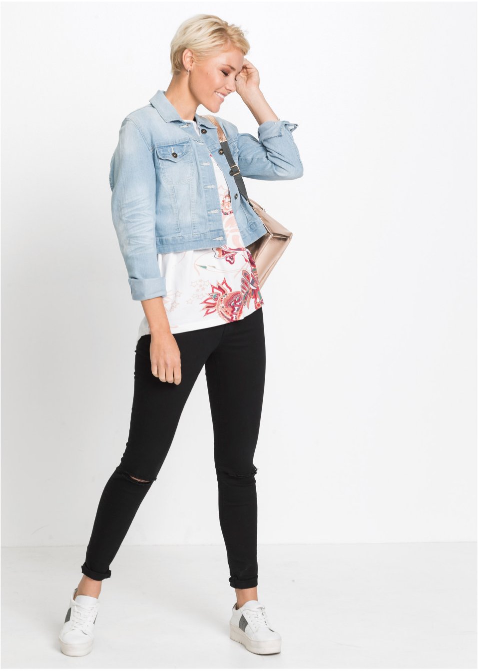 T-shirt à imprimé paisley