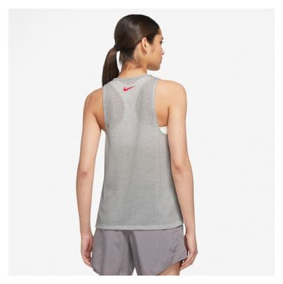 Débardeur Nike Dri-Fit Trail Gris Rouge Femme