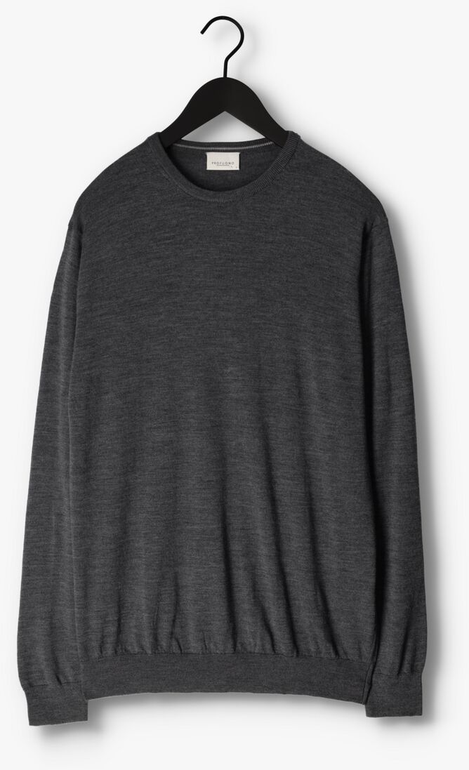 PROFUOMO antraciet profuomo trui pullover crew neck