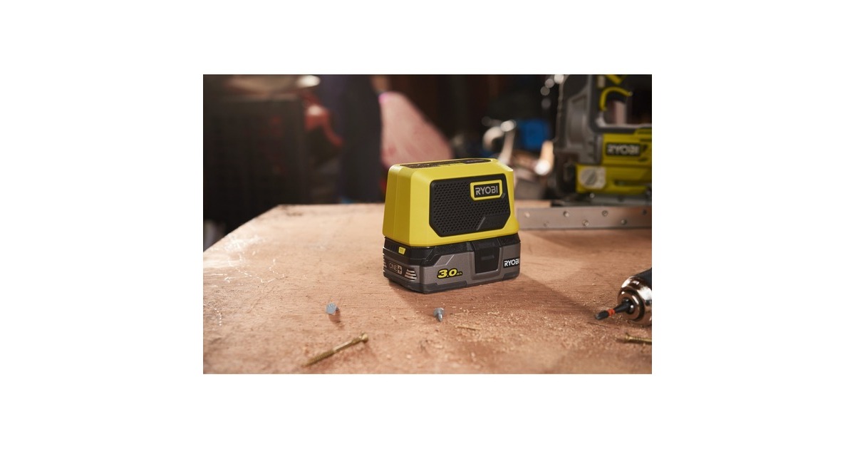 Ryobi18 V ONE+ Battery Bluetooth Box Mini luidspreker  (Groen/zwart, zonder accu)