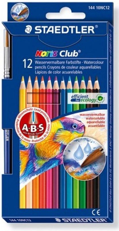 Staedtler - Aquarellpennen Set - 12 Kleuren - Wateroplosbaar - Kartonnen Etui