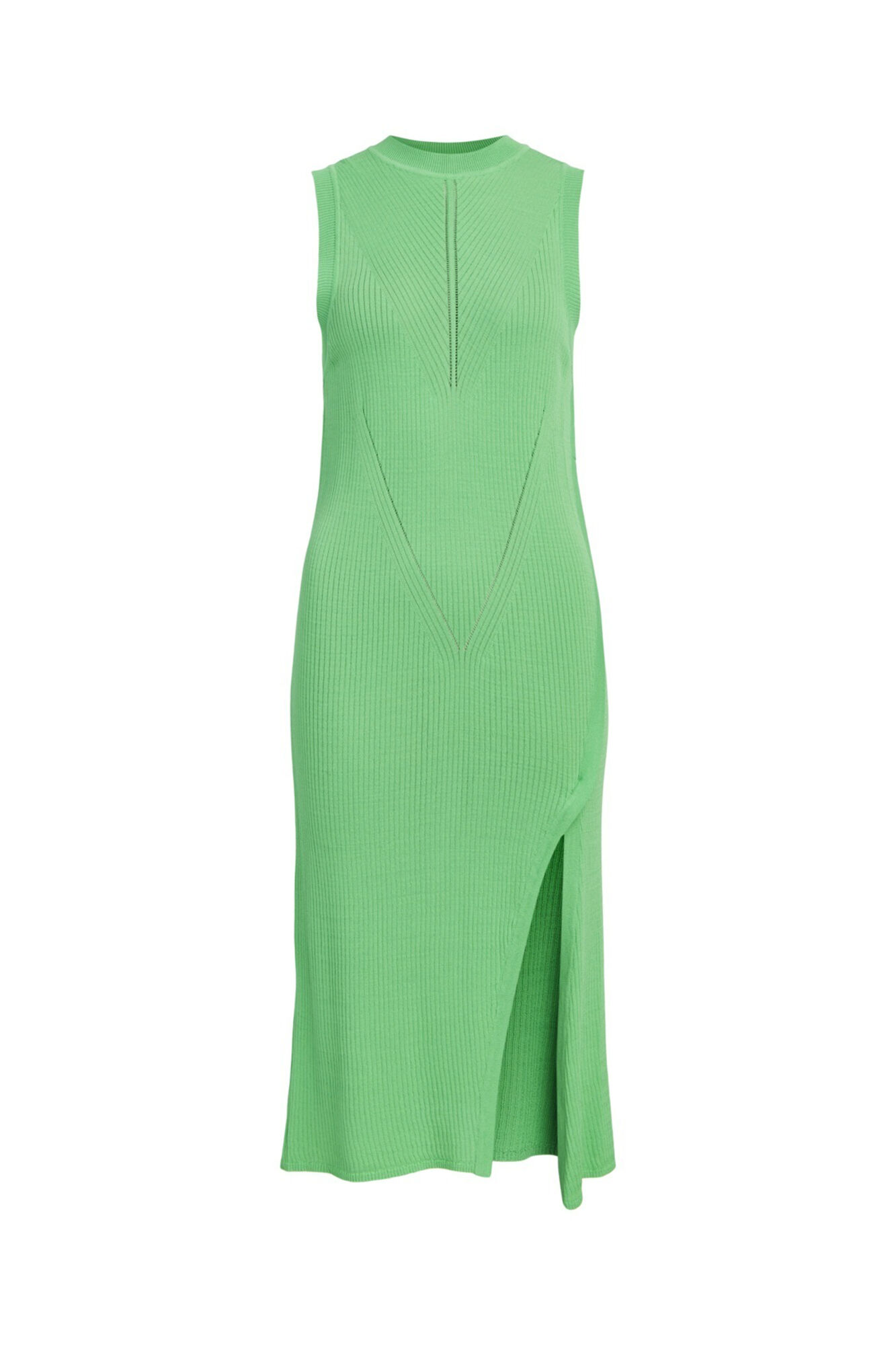 Vestido midi de tricô - Verde