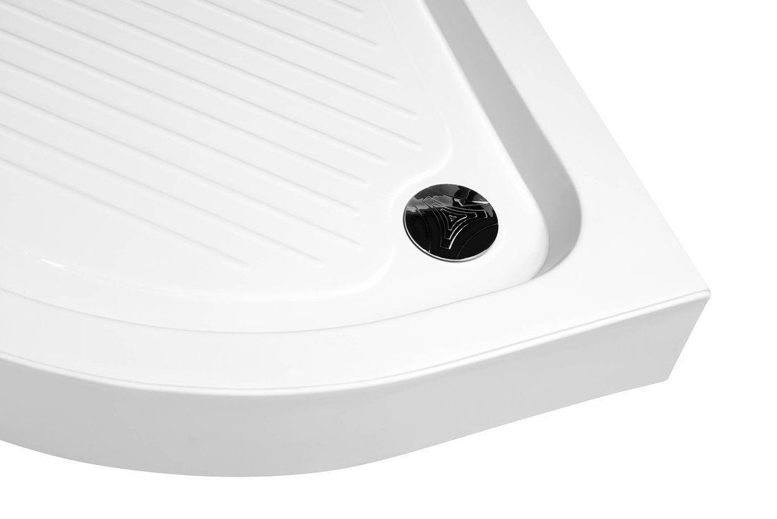 SCHADEMODEL: Aqualine Quadrant kwartronde douchebak 90x90cm wit