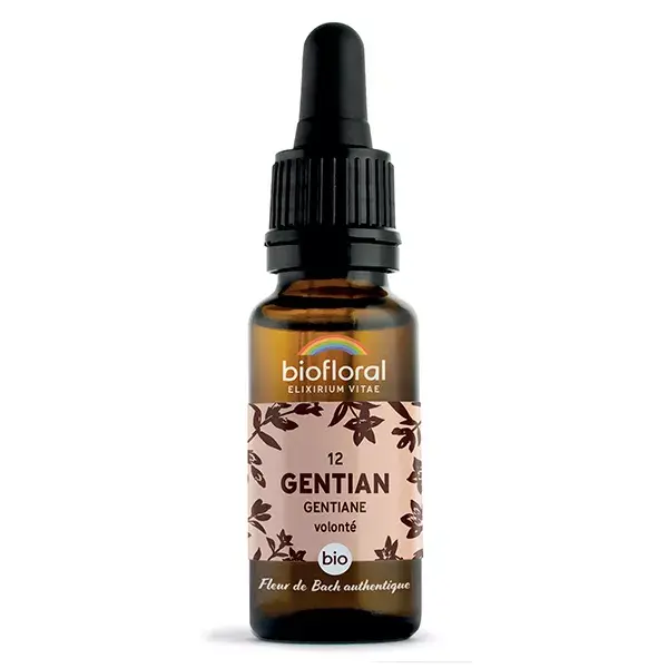 Óleo de Gentian Orgânico Demeter 20 ml, Biofloral Bach Flower Remedy 12
