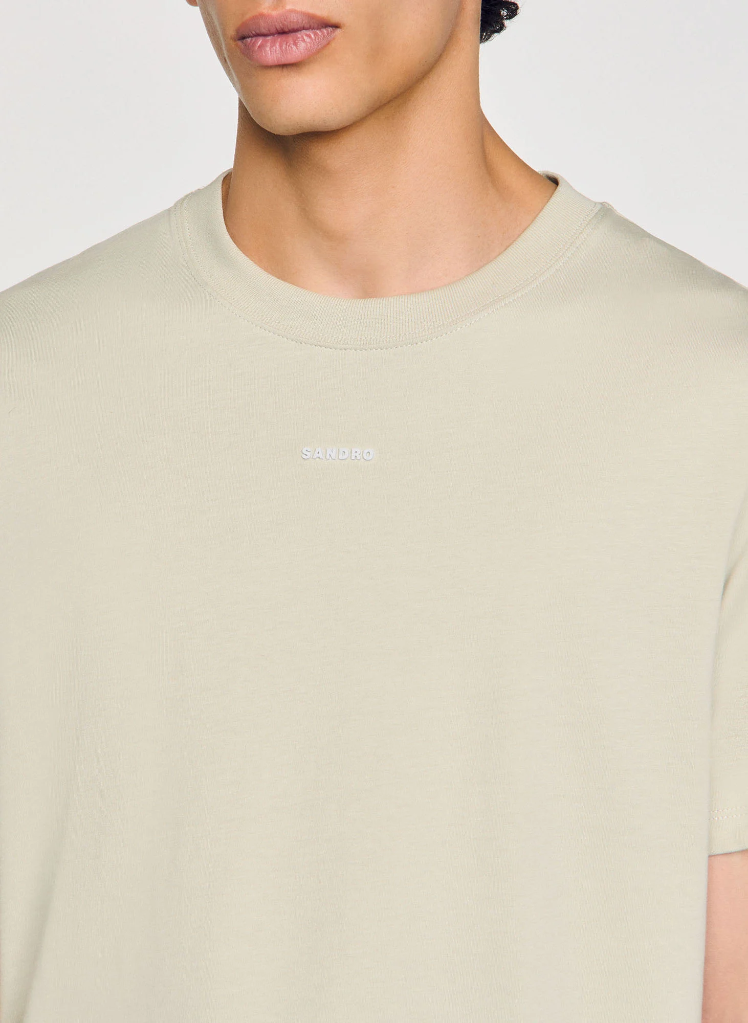 Tee-shirt droit en coton | Kaki