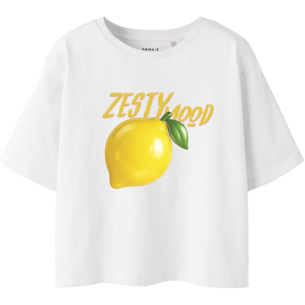 Køb Name It Bright White Lemon Nkffarinaz Ss Nreg Kort Top Box